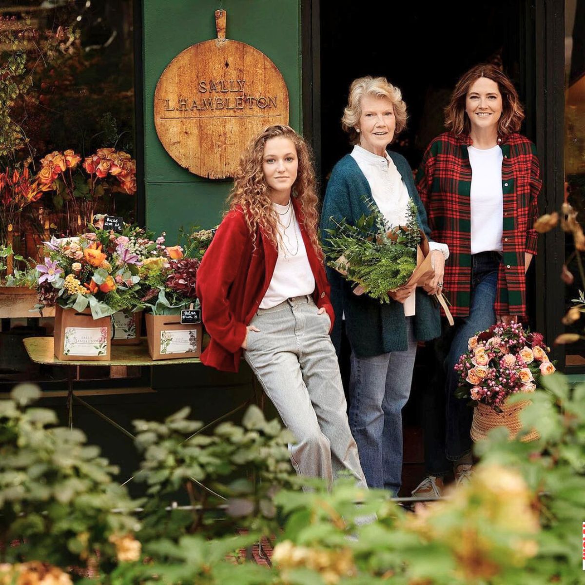 Sally Hambletons three generations working at the flower shop