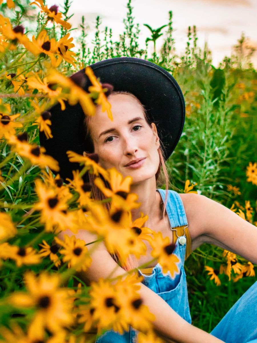 Spending time in a flower field for National Flower Day