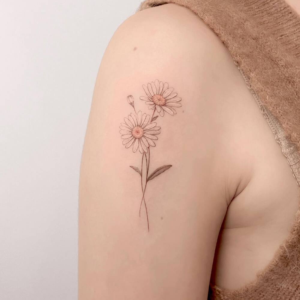 Daisy flower Tattoo