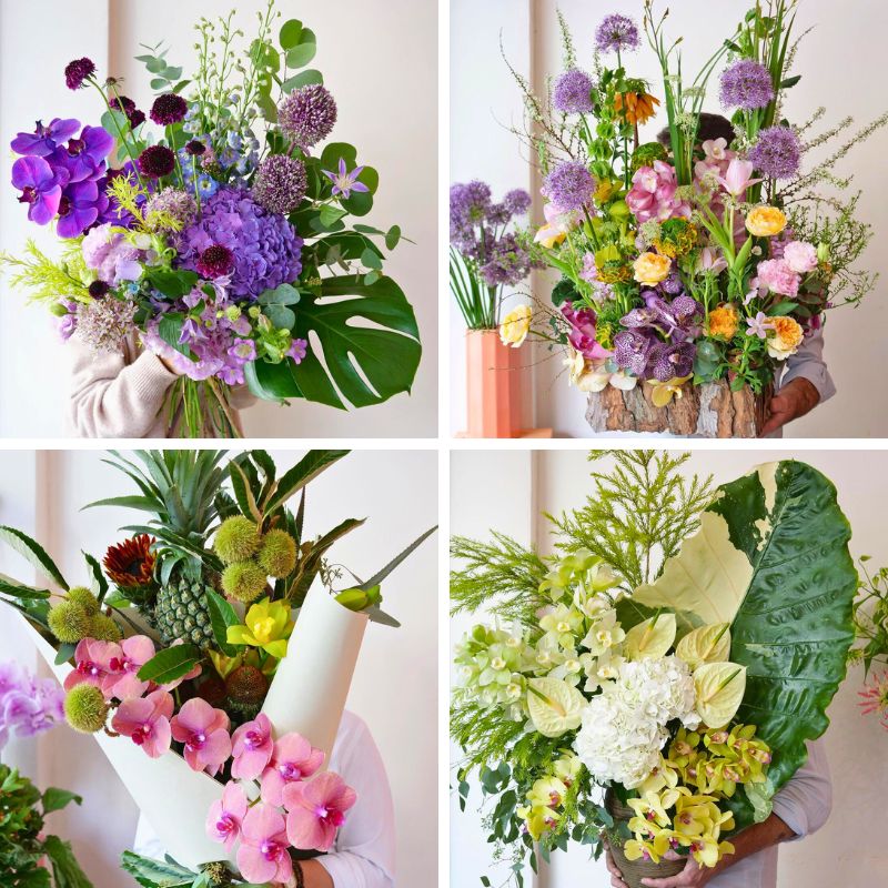 Different types of floral designs by Glenn Arvor