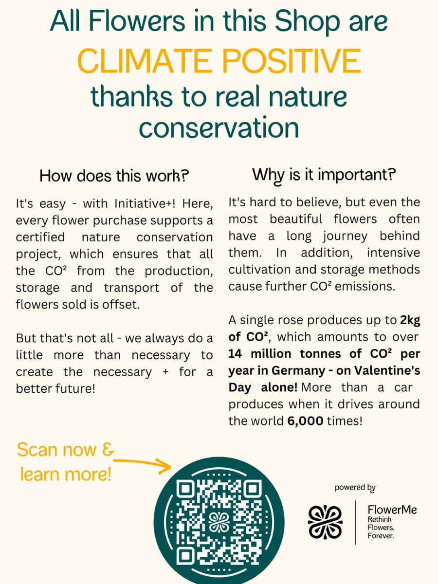 FlowerMe certificates for Climate Positive Flowers