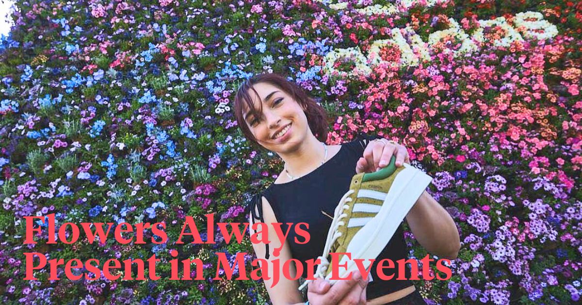 Flowers present in major Adidas events