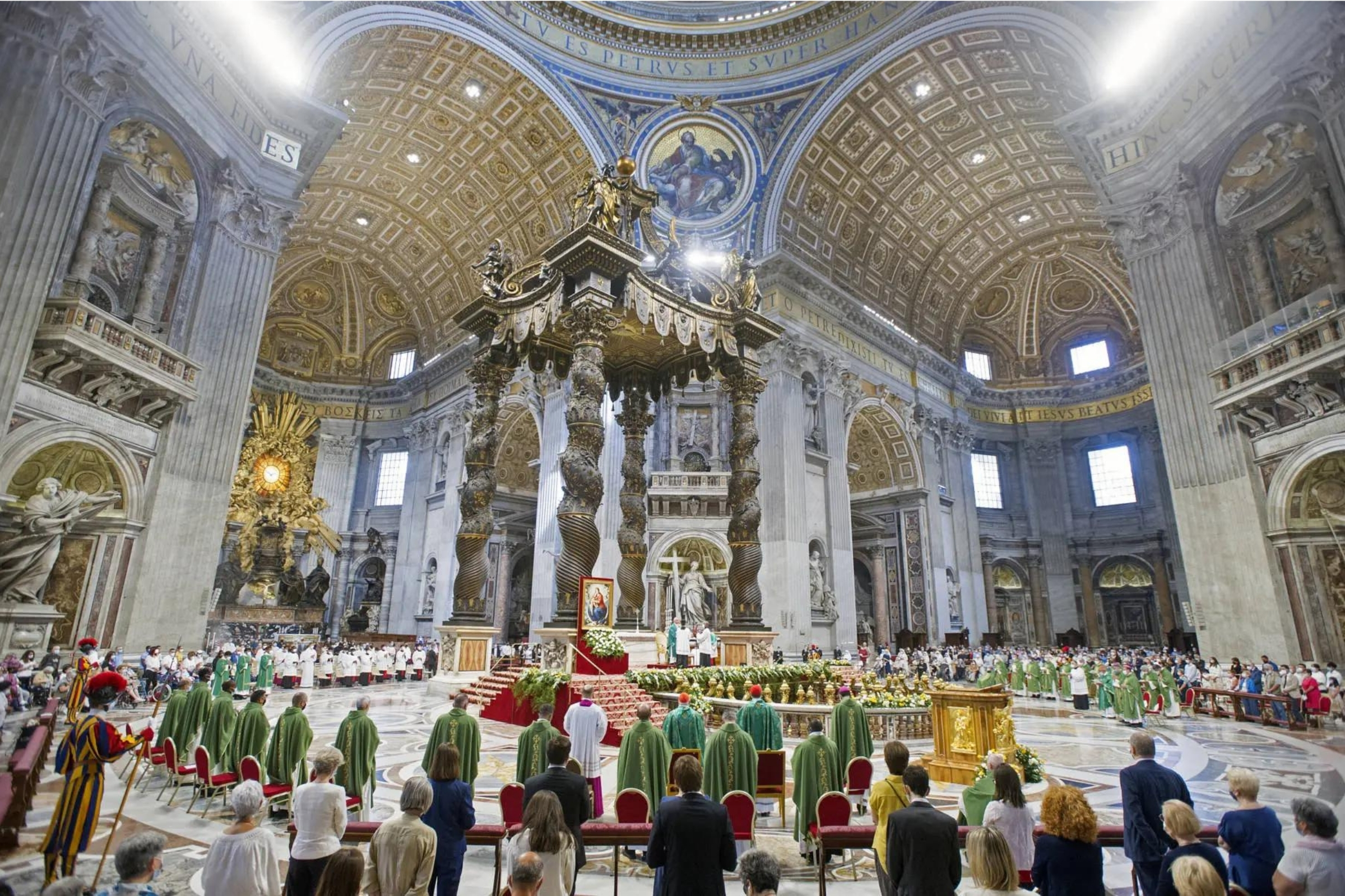 Flowers Help Deliver the Pope’s Blessing For First World Day for Grandparents and Elderly St. Peter’s Basilica in Rome