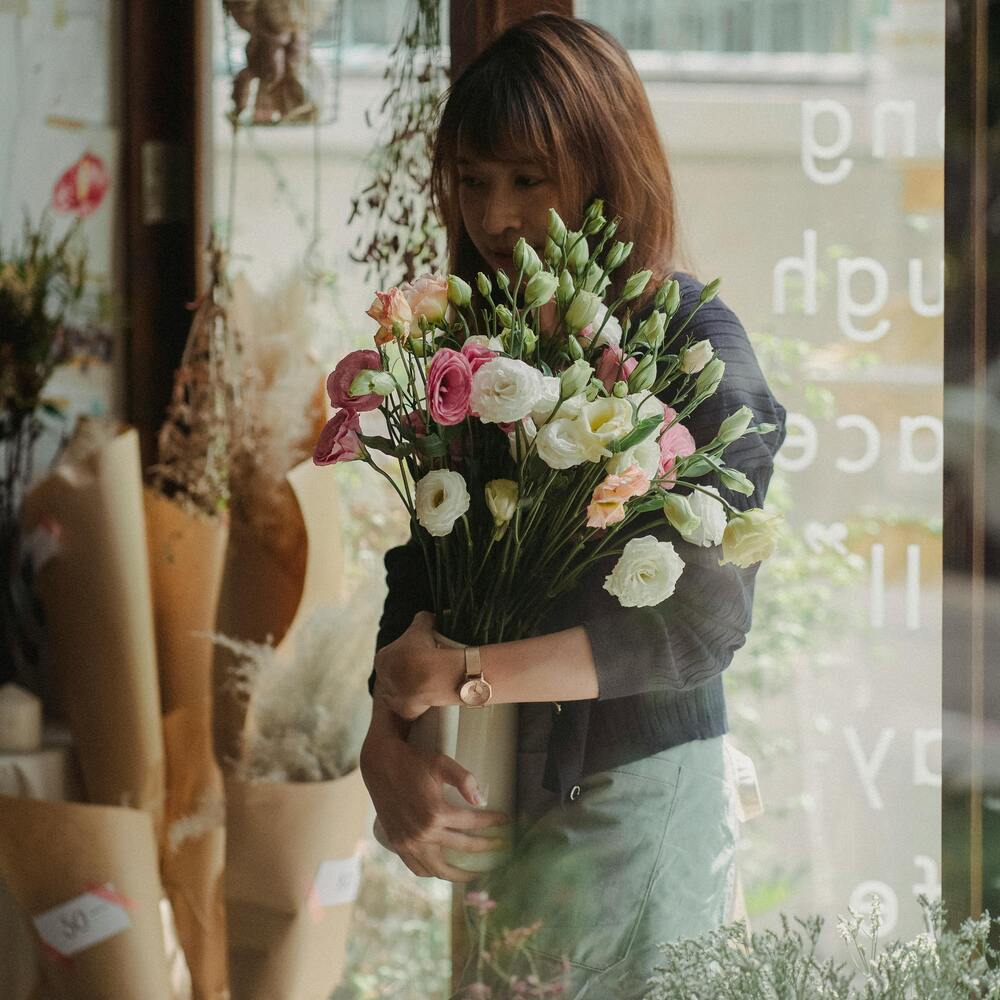 Women in Florist shop