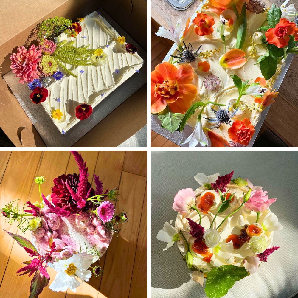 Flower cakes by Gallz Provisions