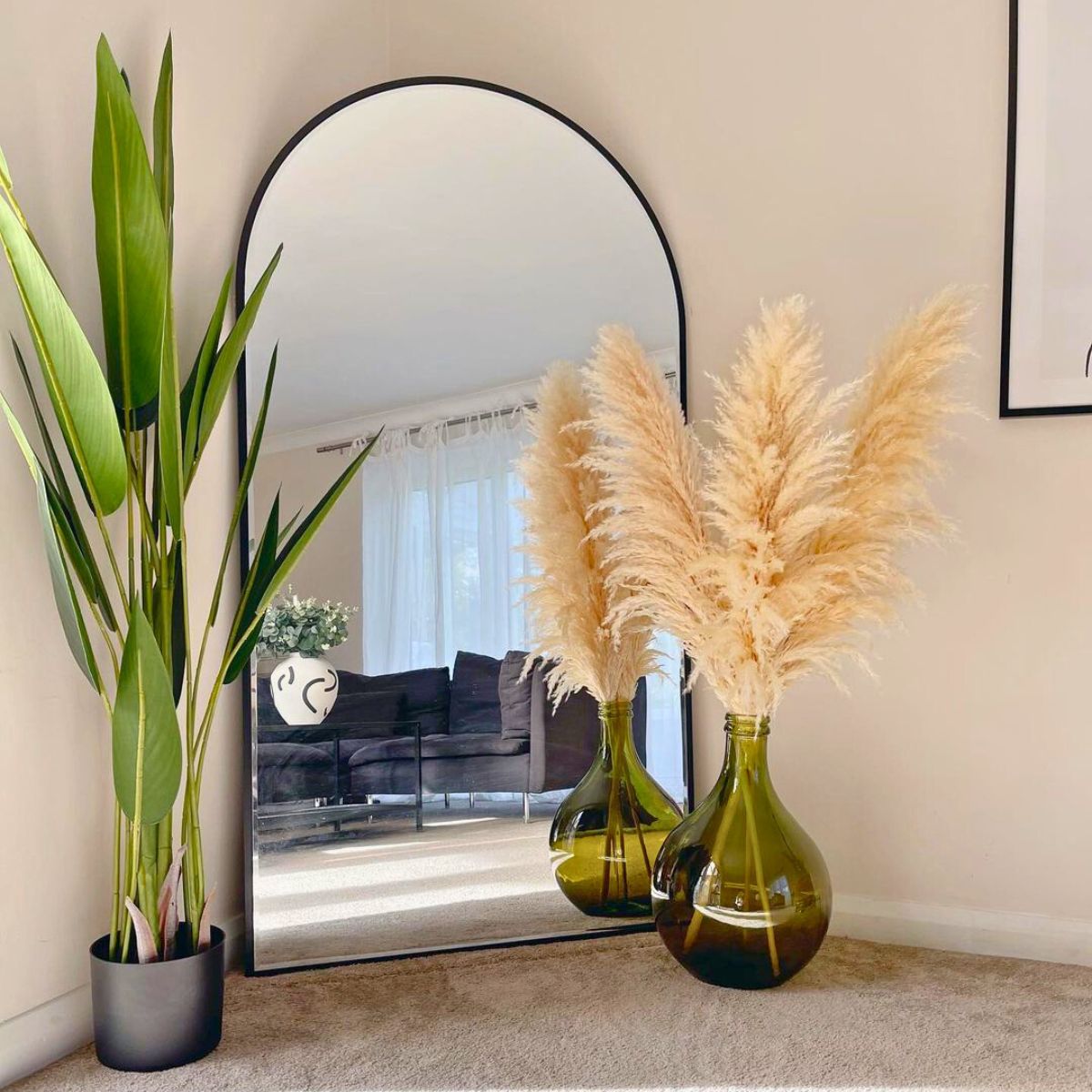 Pampas in a living room