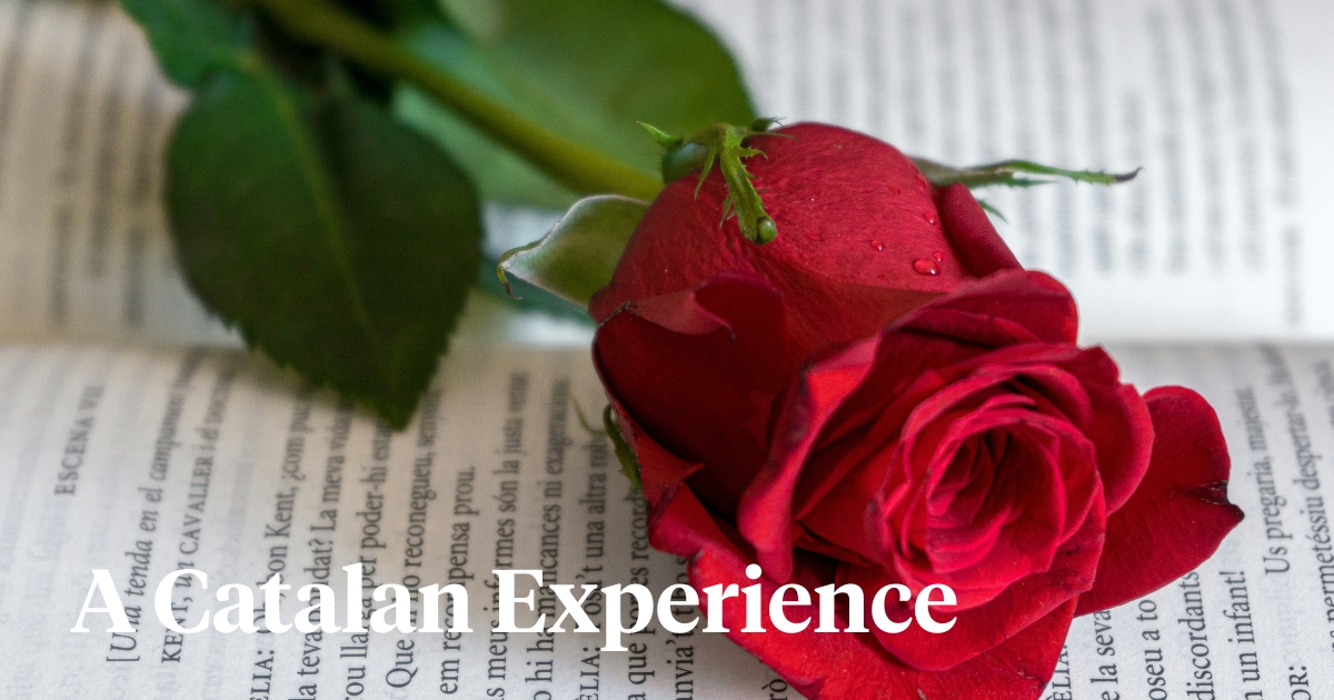 Sant Jordi Day in Barcelona celebrated with books and roses