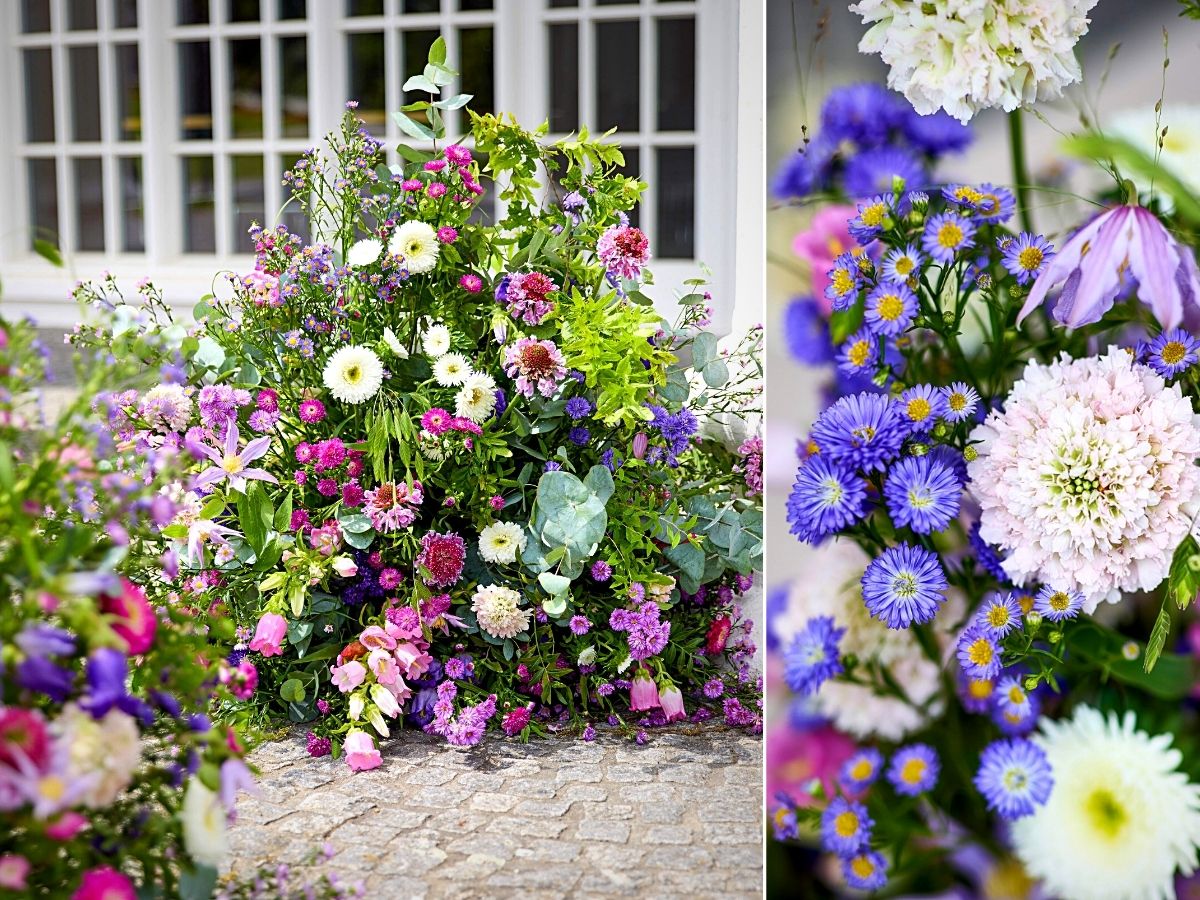 Marginpar’s Asters, Supplied by Fleurametz Are the Stars in This Wedding Design by BLOOM’s