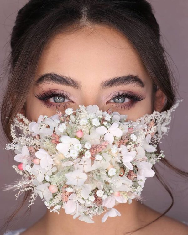 These Floral Face Masks Are Pretty Cool celebrity_wedboutique