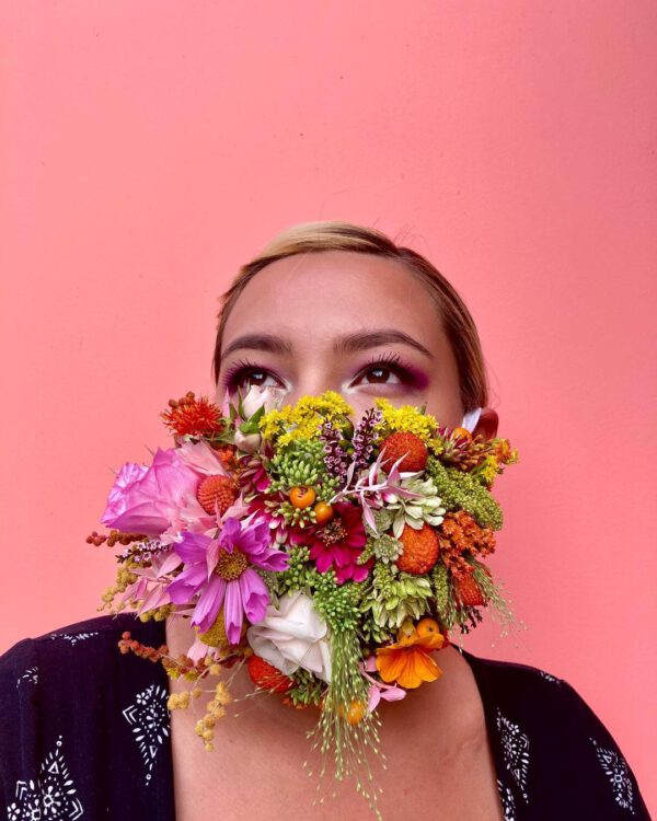 These Floral Face Masks Are Pretty Cool Flower Mask