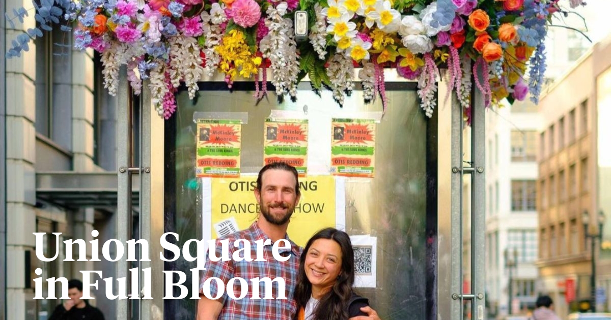 Floral displays at Union Square in Bloom