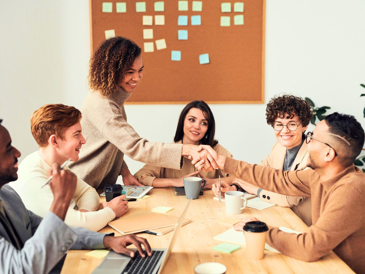 People working in an office