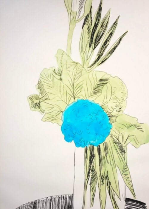 Andy Warhol's Fascination With Line Drawings and Flowers Painting