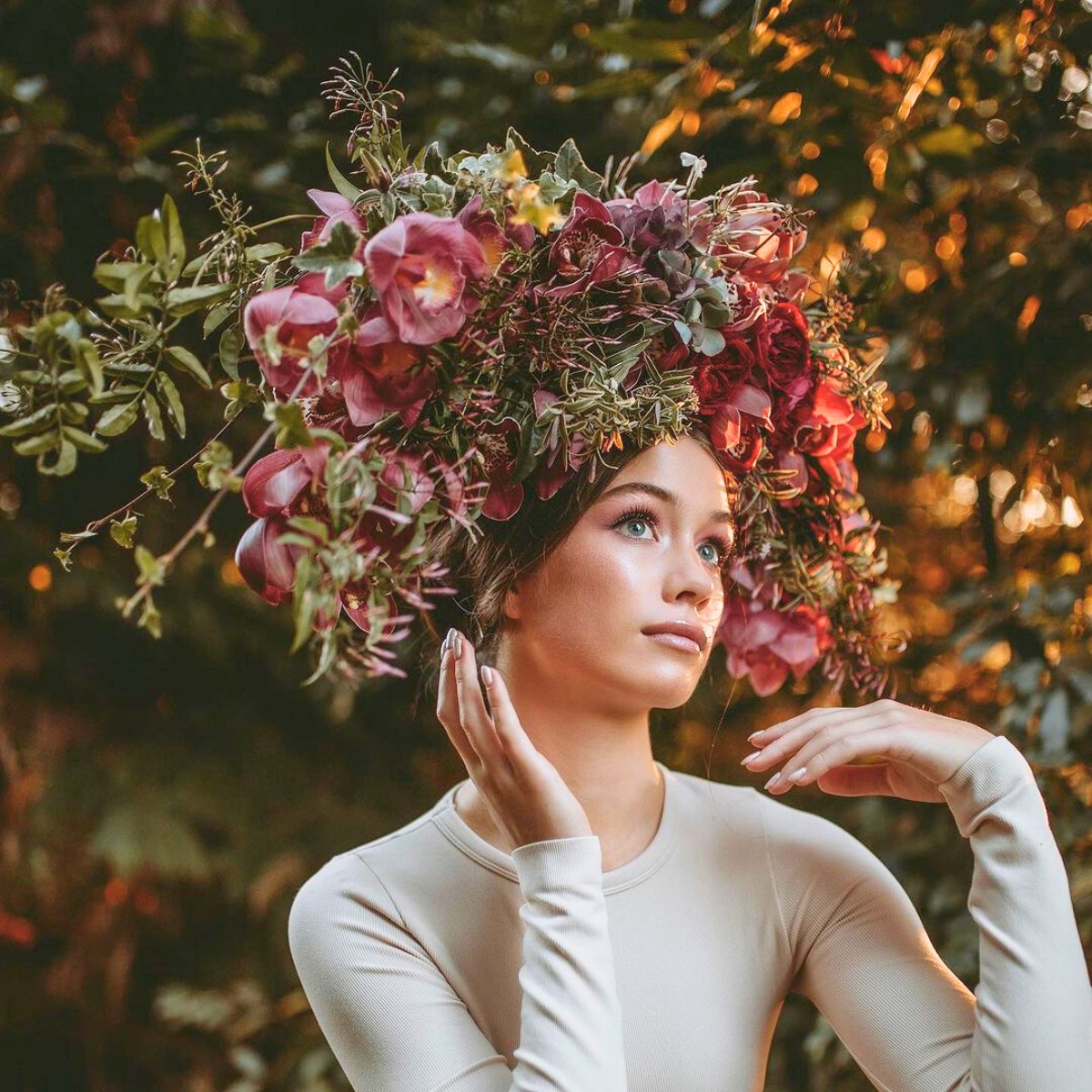 Floral headpiece designed by Julia Rose