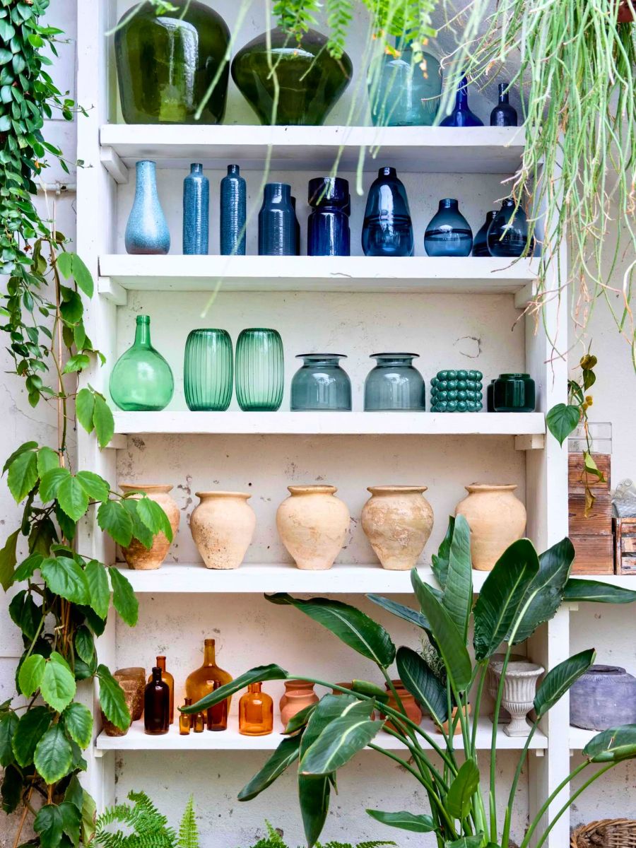 Vases and plants in alblanc atelier