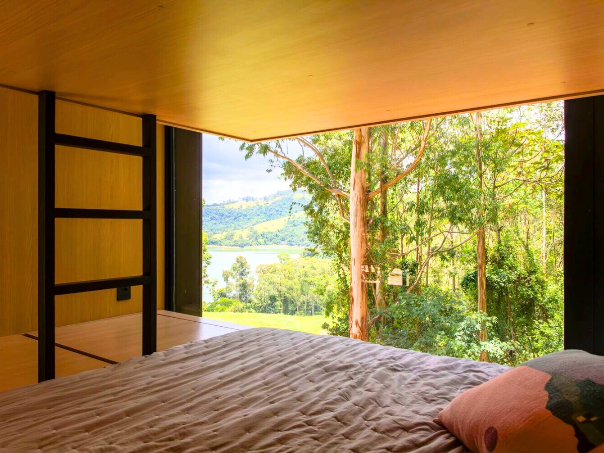 Bedroom view of the cabin