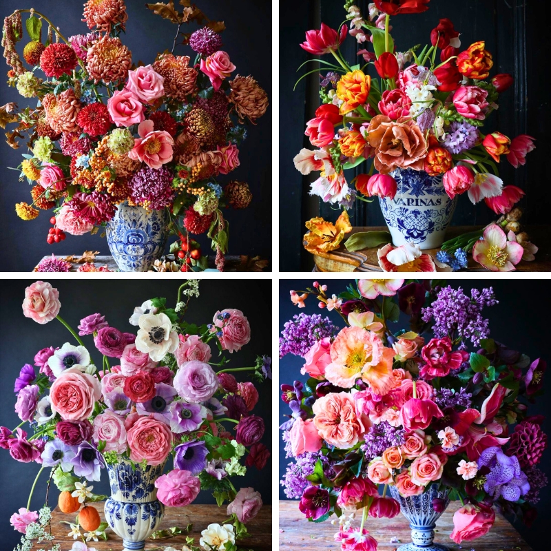 Different types of floral arrangements by Natasja Sadi