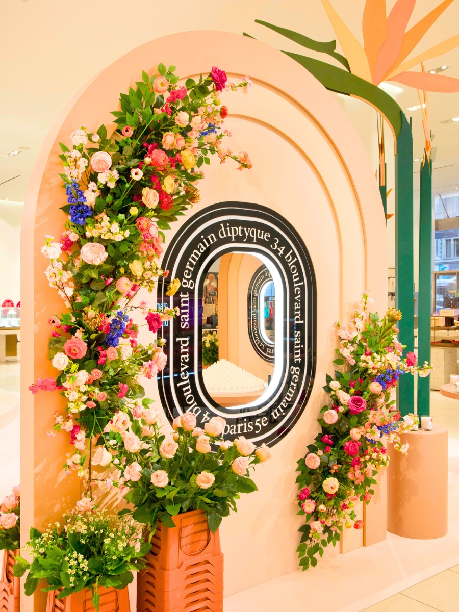 Flower activation for Diptyque at Nordstrom