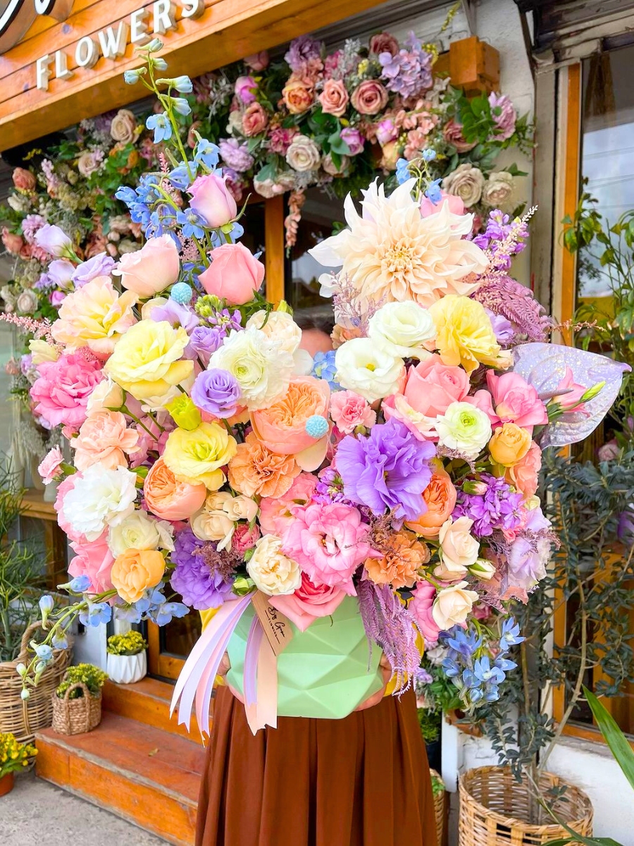 A colorful flower arrangement