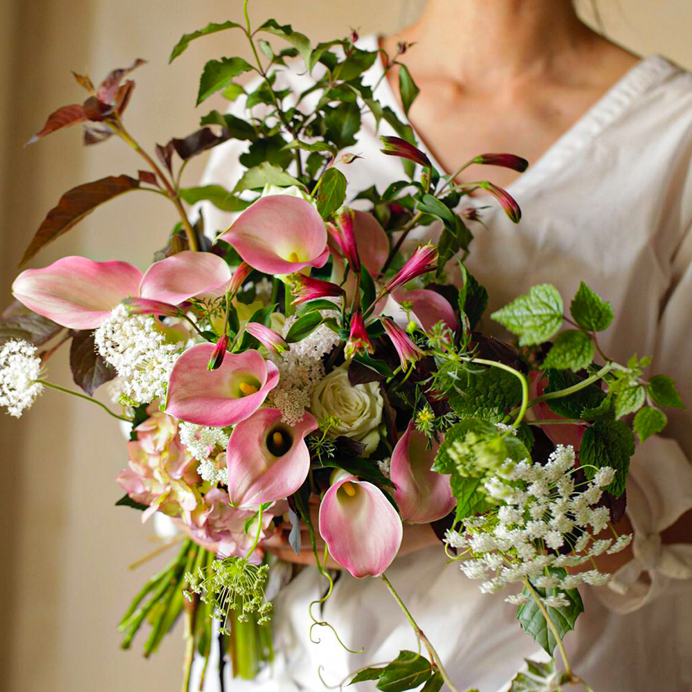 Calla bridal bouquet by bremenflowerjapan