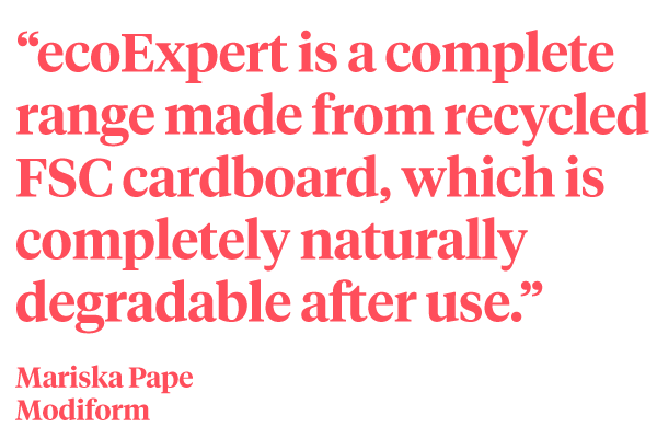 Modiform's ecoExpert Is Made From Recycled FSC Cardboard quote