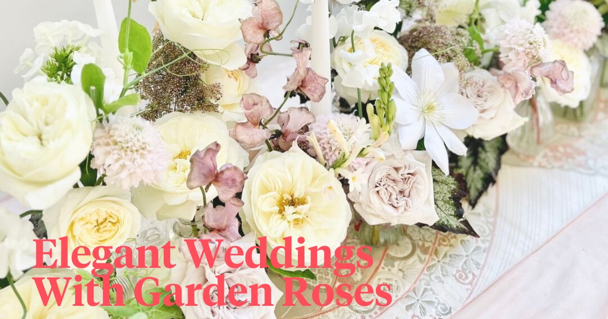 Garden roses for weddings