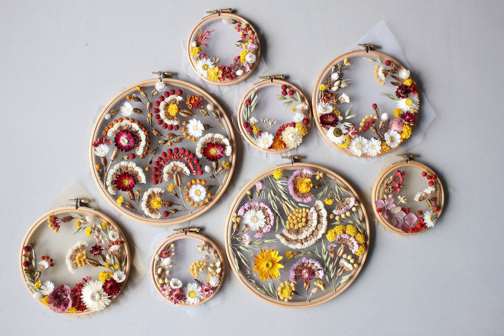 Floral Embroideries - The Art of Flowers on Tulle Olga Prinku