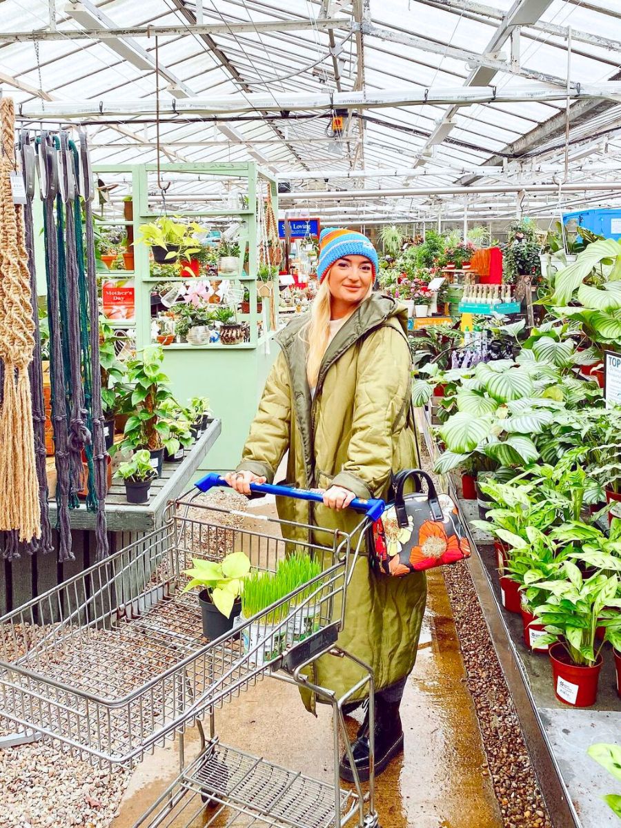 Buying plants in a garden center