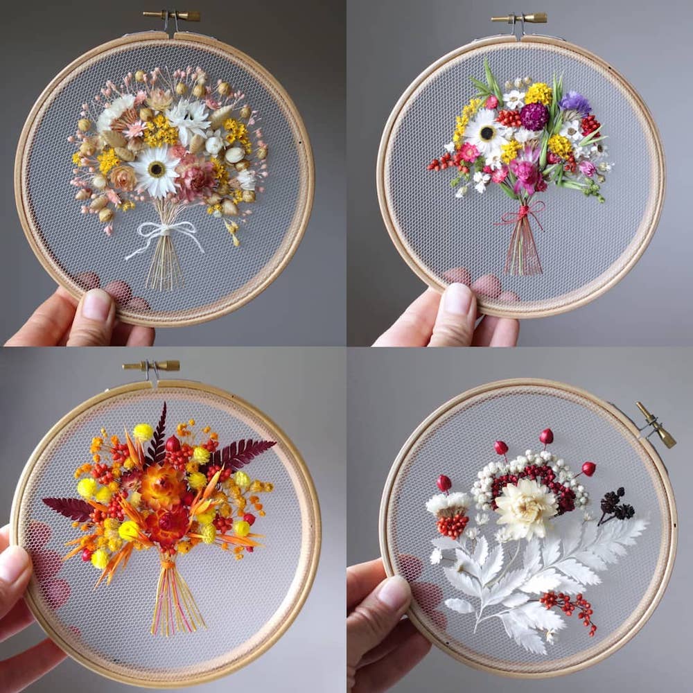 Floral Embroideries - The Art of Flowers on Tulle