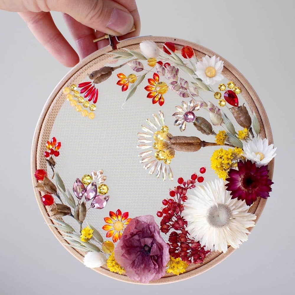 Clara Floral Embroidery Hoop Pattern - PDF — On the Mark Designs