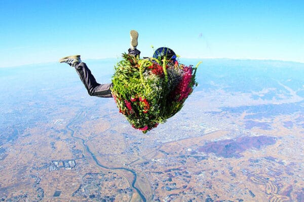 the ties between flower man article photo jumping with flowers on thursd