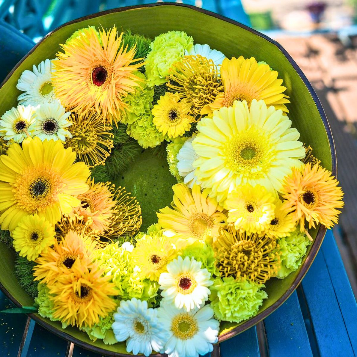 Bright yellow gerberas for the summer