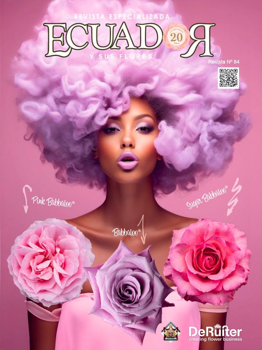 Pink edition of Ecuador y sus Flores magazine