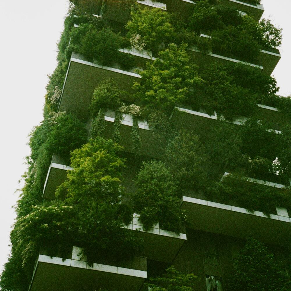 Green building in urban area