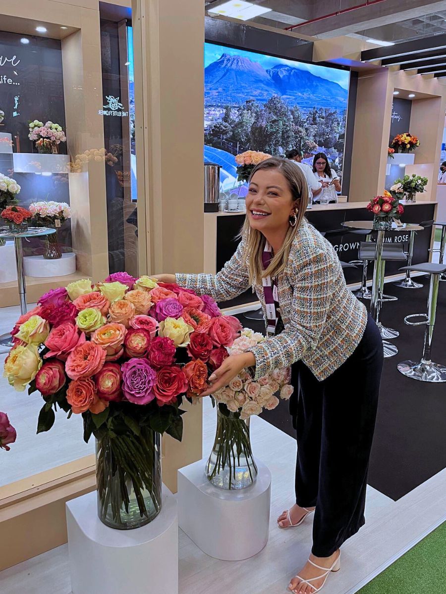 Roses and other flowers at the Expo Flor Ecuador