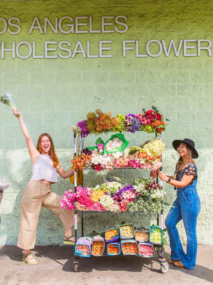 Alexandra at the Los Angeles Flower Market