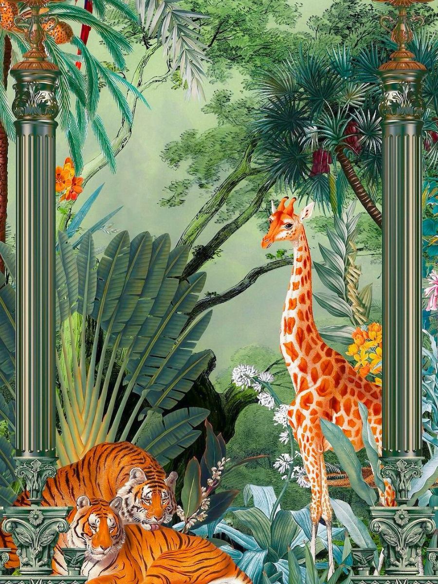 Tigers and giraffes in Burcu Korkmazyureks art