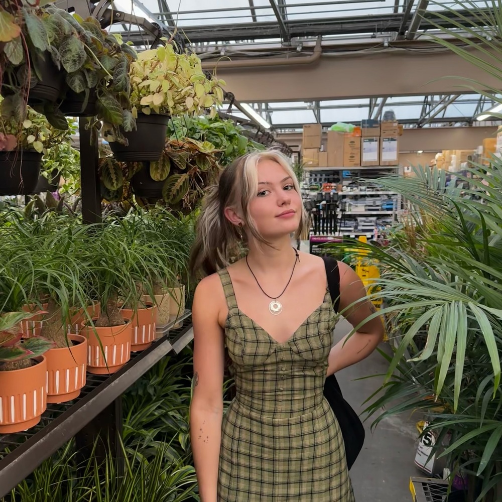 lady in plant field 