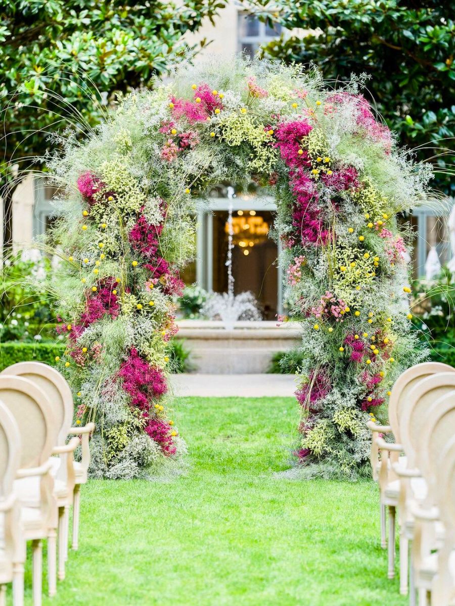 Wedding flower arch for the Ritz Paris