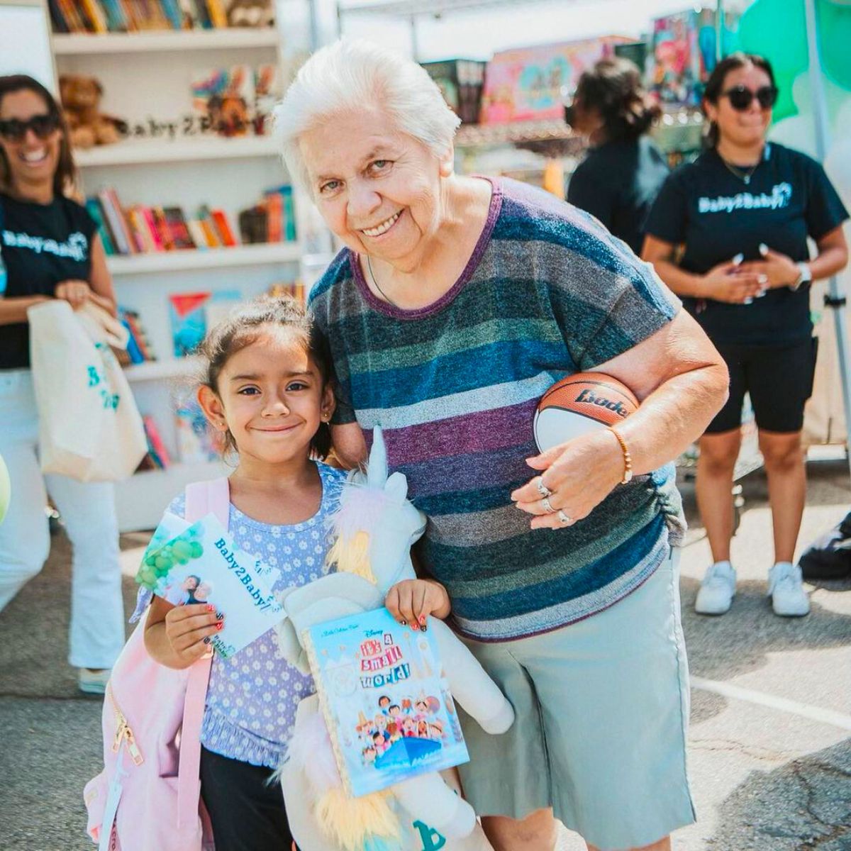 Grandma attengind a school event