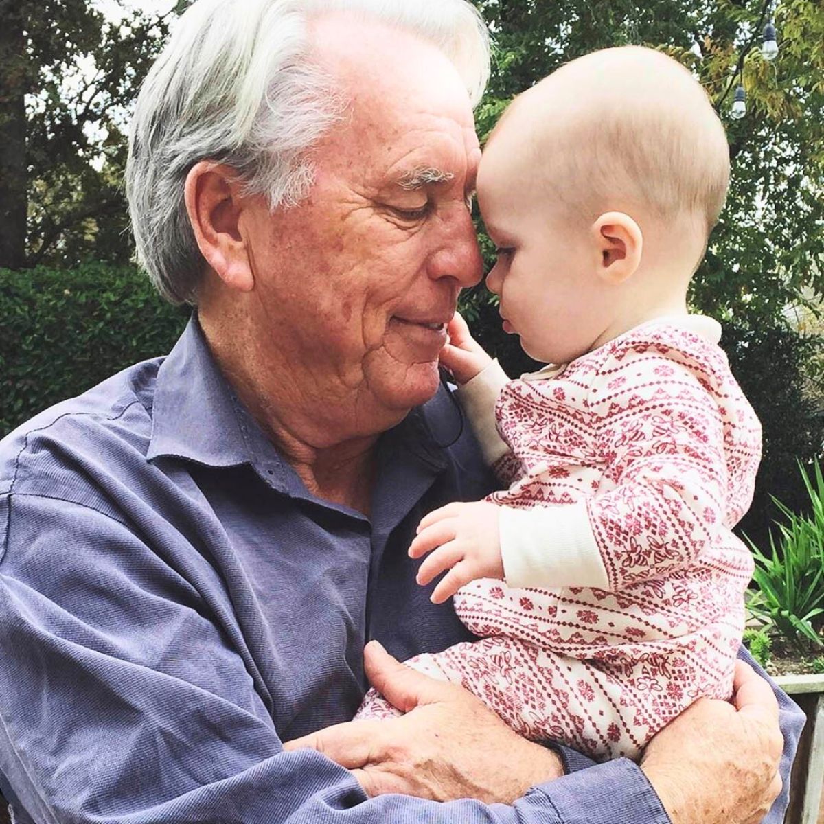 Love of grandpa and grandchild