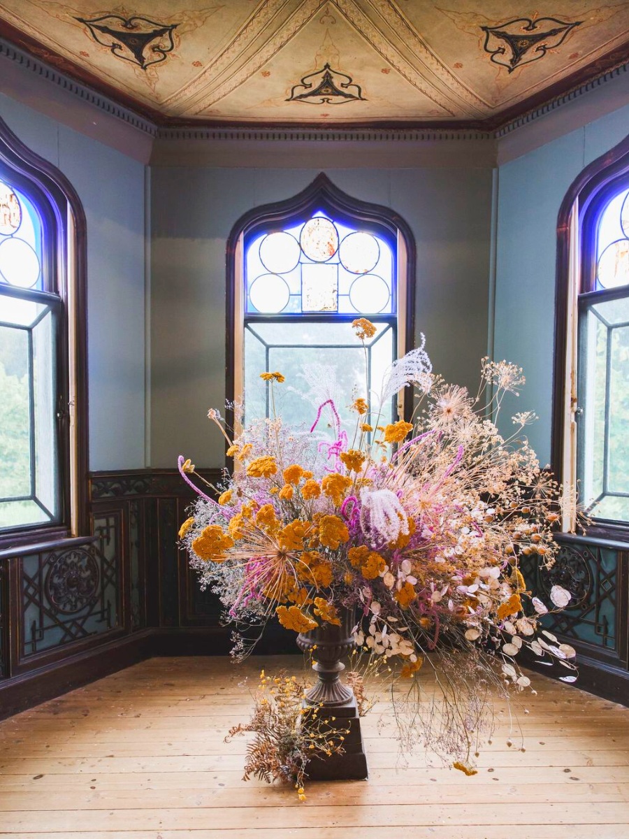 Floral design inside Strawberry Hill House