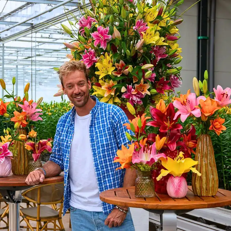 Bredefleur BFF Michael Van Namen Creates an Explosion of Floral Beauty With the Grower's Majestic and Magnificent Lilies