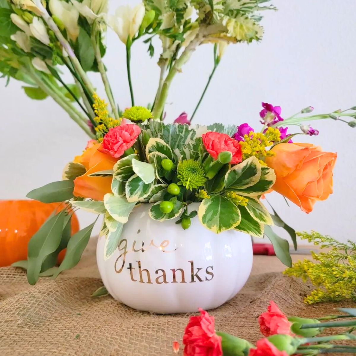 Flowers to give thanks