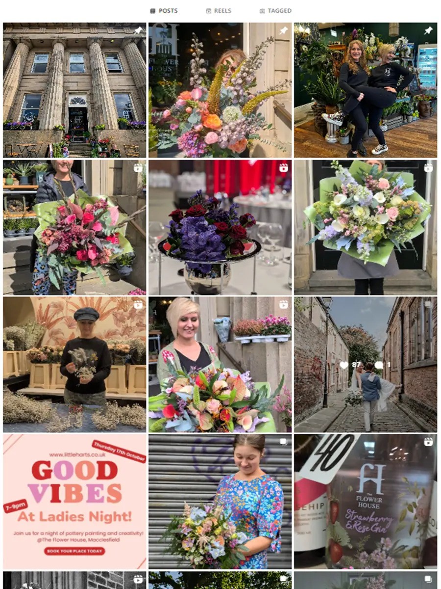 Instagram profile management by florist