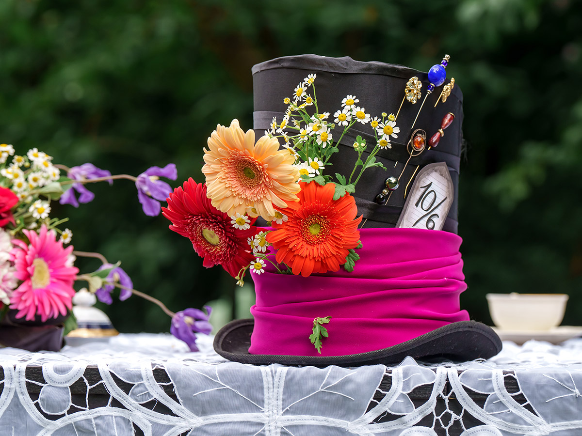 The Mad Hatter's flower hat