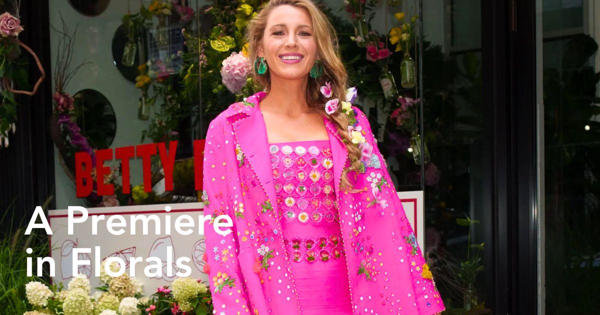 Blake Lively in floral outfit