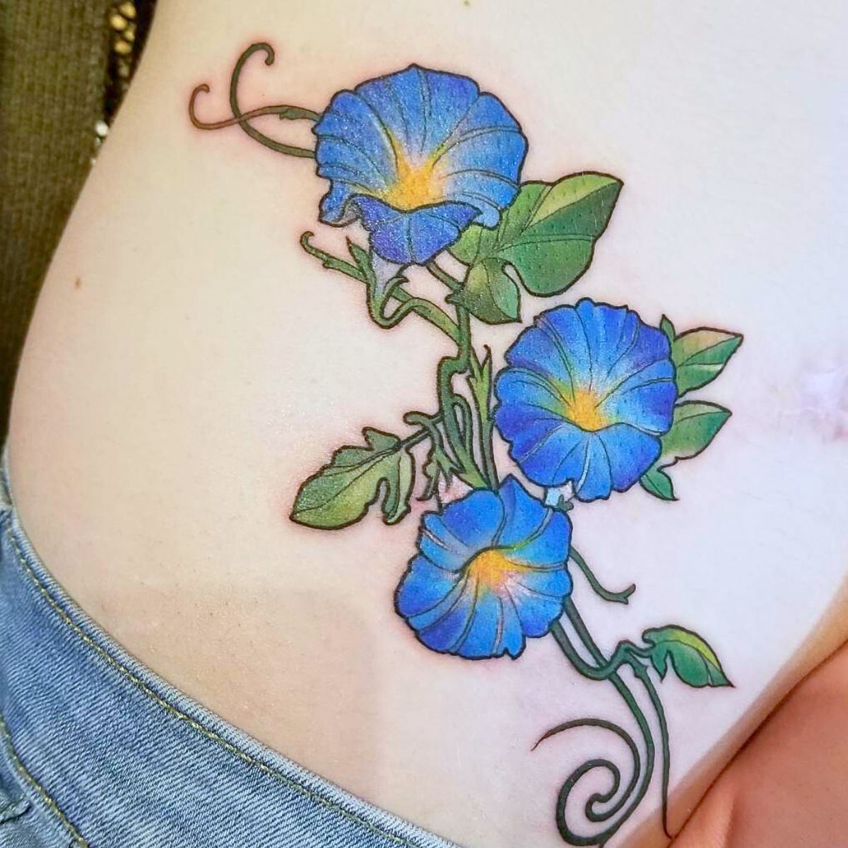 a typical morning glory tattoo