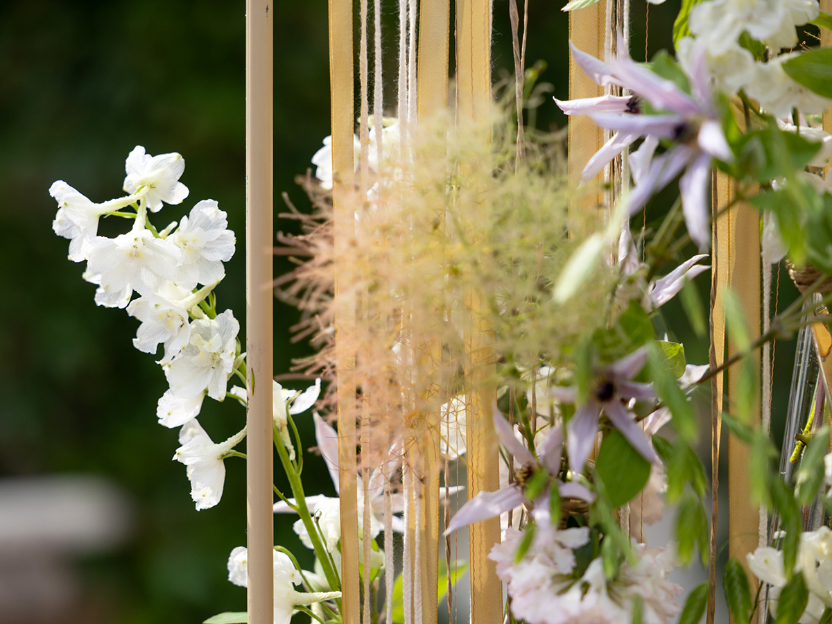 Kristian Kover Flower Wall Reinvented white delphinium