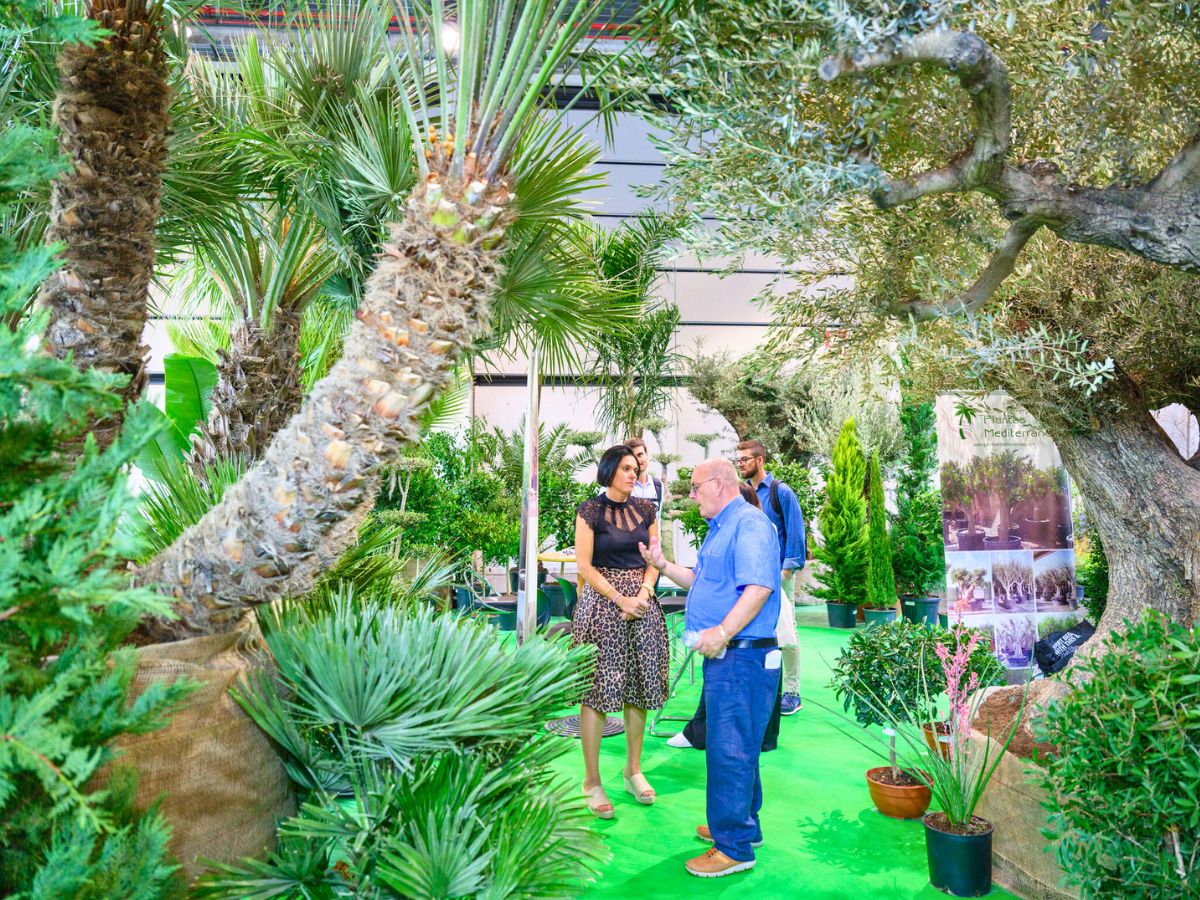 Spaces filled with trees and plants at Iberflora